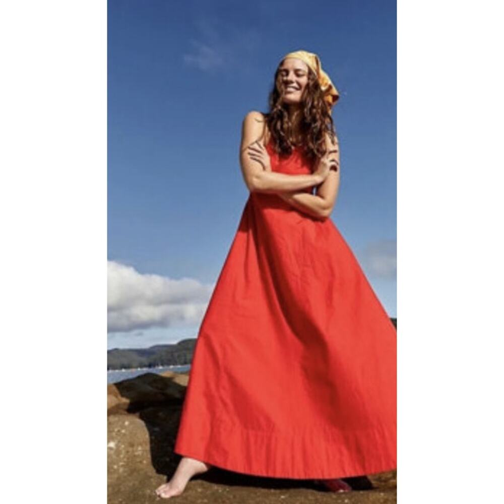 FREE PEOPLE RED BEACSIDE TIDE DRESS